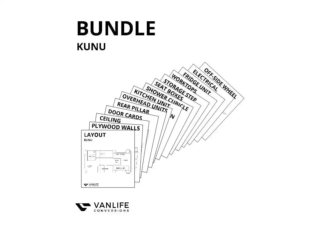 KUNU CABINETRY & LINING BUNDLE - All Build Plans for the Kunu (Ducato, Boxer, Relay)