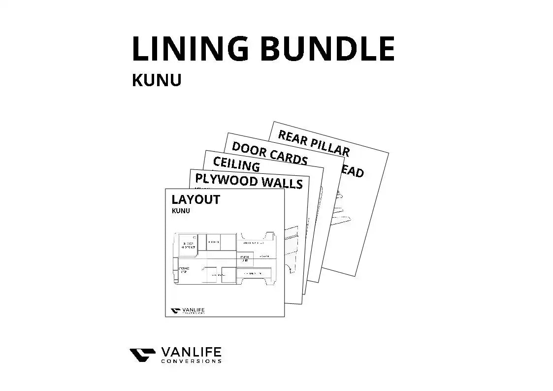 KUNU LINING BUNDLE - Build Plans for the Kunu (Ducato, Boxer, Relay)