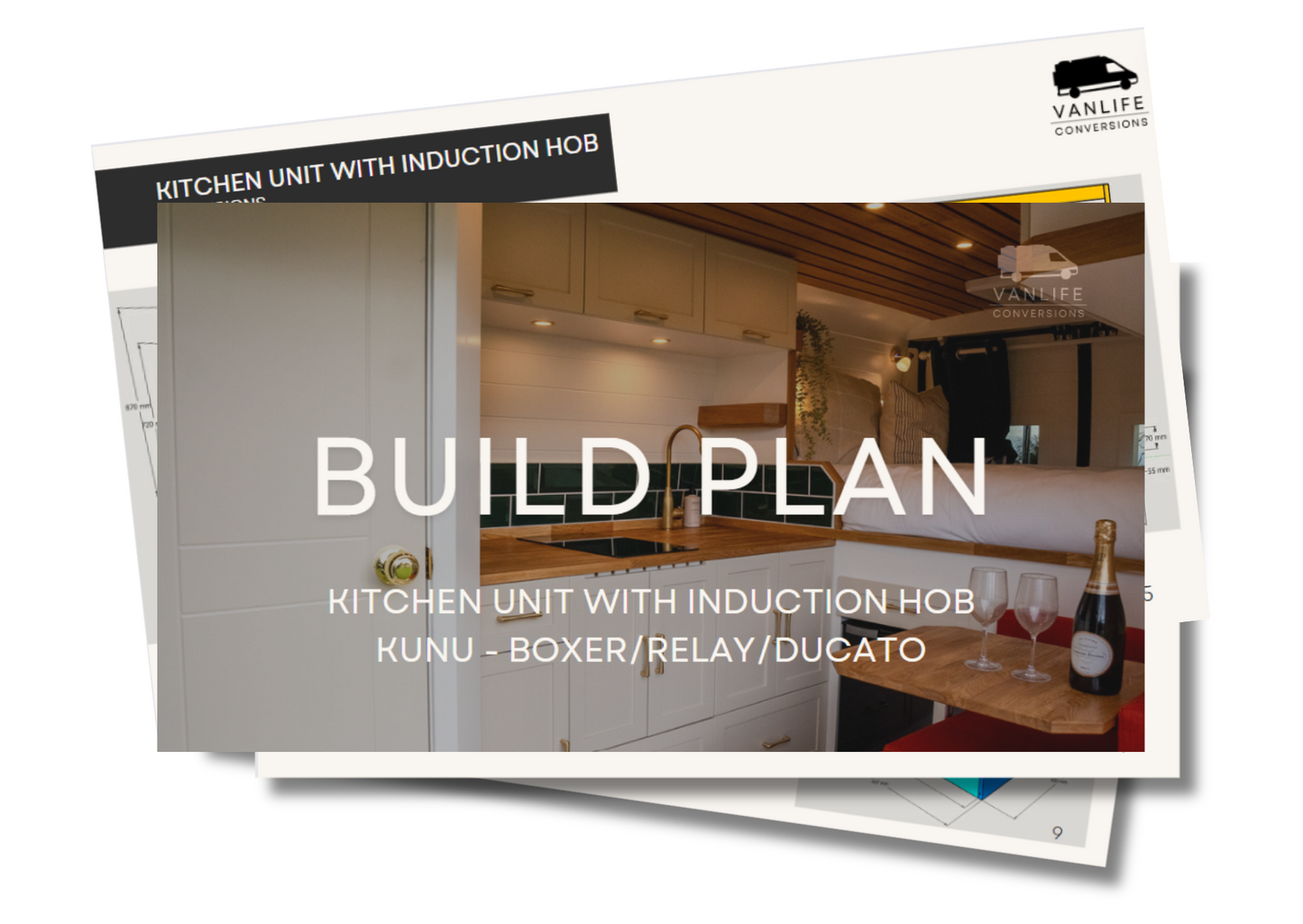 Kitchen Unit with Induction Hob Build Plan- Kunu layout (Ducato, Boxer, Relay)